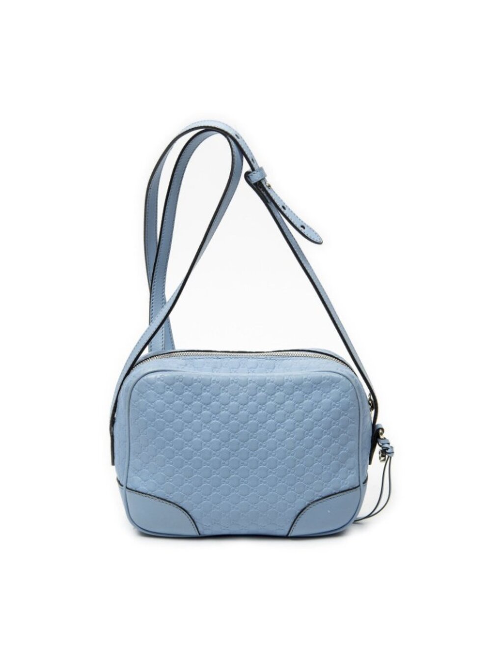Gucci Bree Cross Belt Bag Light Blue Micro Guccissima Leather - Picture 5 of 10